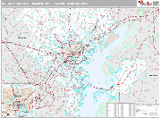 Baltimore-Columbia-Towson Wall Map Premium Style